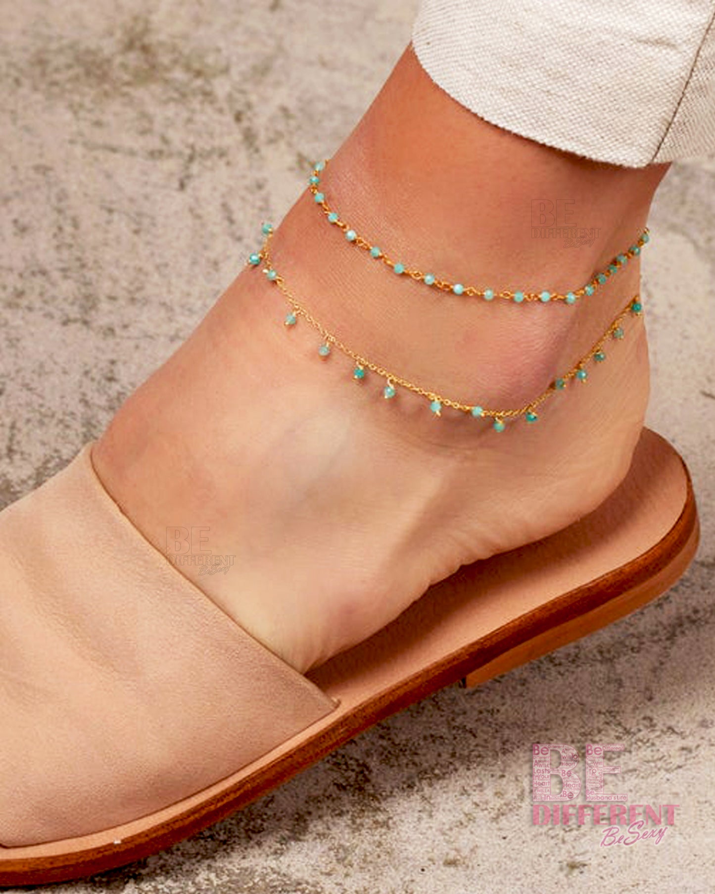 Amazonite Touch Anklet